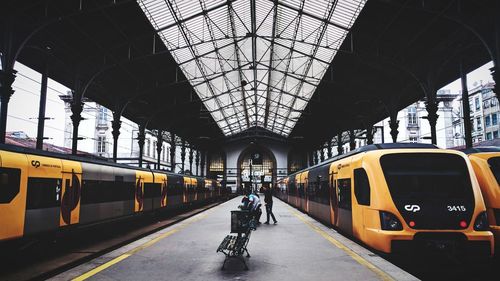 Train at railroad station