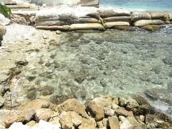 Rocks on shore