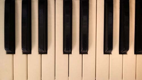 Full frame shot of piano keys