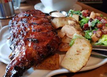 Close-up of food on plate