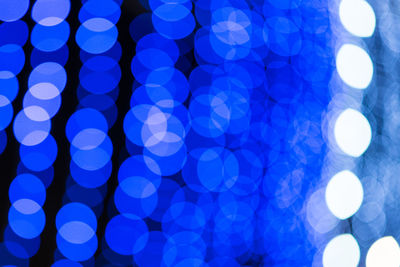 Defocused image of illuminated lights