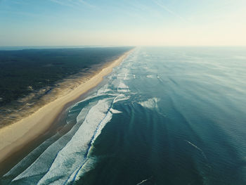Aerial view of sea against sky