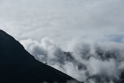 Low angle view of mountain against sky