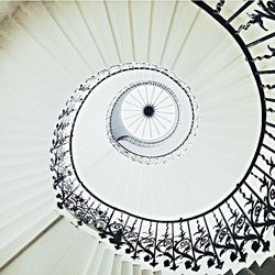 Low angle view of spiral staircase