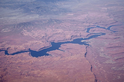 Aerial view of snow