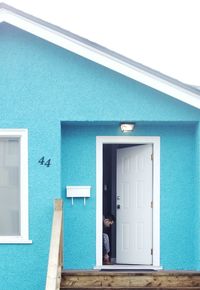 Houses against blue sky