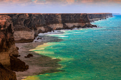 Rock formations at seaside