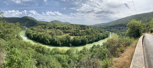 Panoramic view of landscape against sky