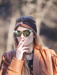 Young woman drinking coffee