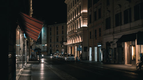 Illuminated city at night