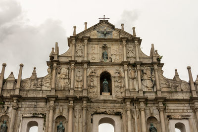 Low angle view of historical building against sky