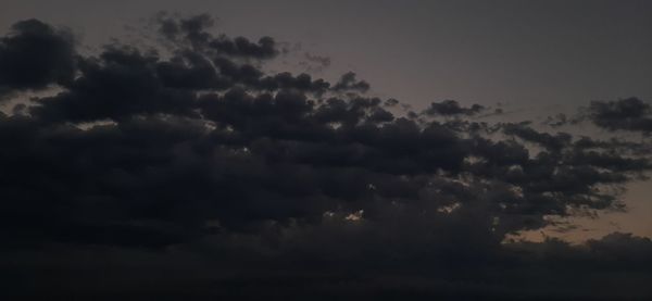 Low angle view of sky during sunset