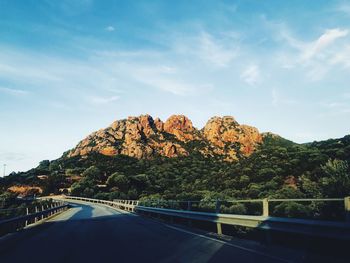 Scenic view of mountain against sky