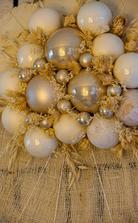 High angle view of christmas decoration