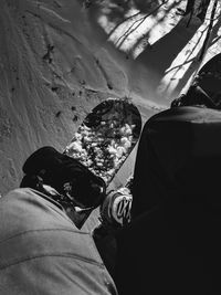 Low section of people in car