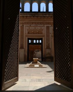 Entrance of historic building