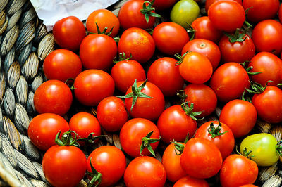 High angle view of tomatoes