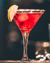 Close-up of drink on table