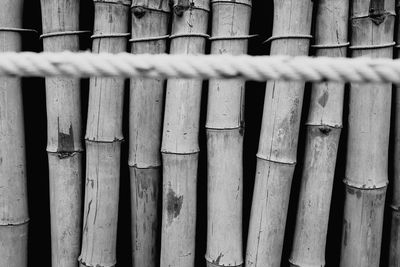 Full frame shot of bamboo fence