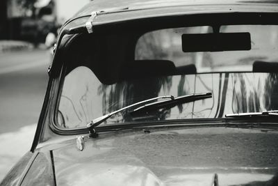 Vintage car parked on street