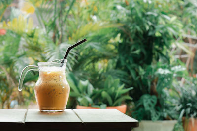 Close-up of drink on table