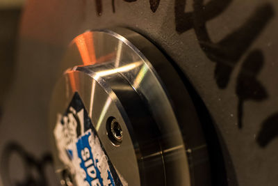 Close-up of machine part