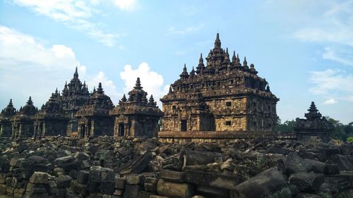 Stupas of building against sky
