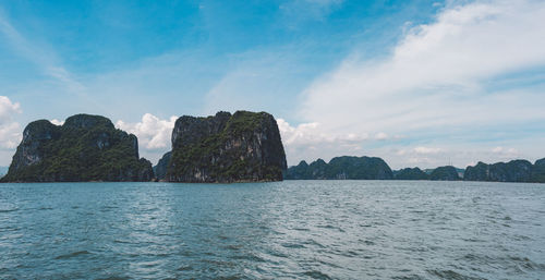 Panoramic view of sea against sky