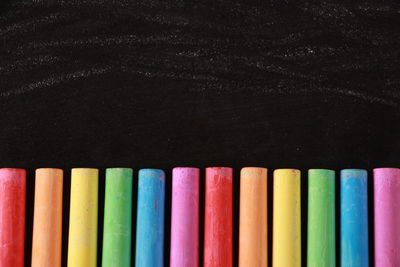 Close-up of colorful chalk