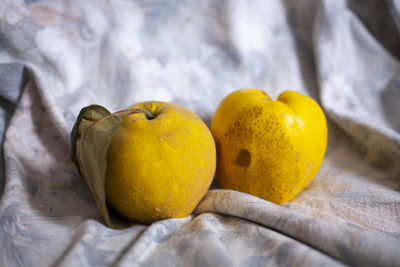 Close-up of fruits on table
