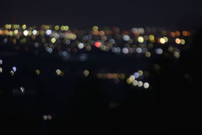 Defocused lights at night