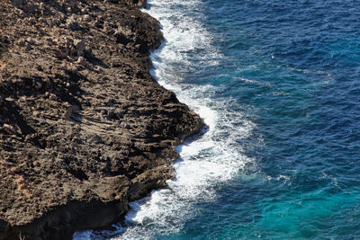 High angle view of sea