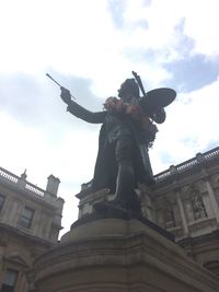 Low angle view of eiffel tower