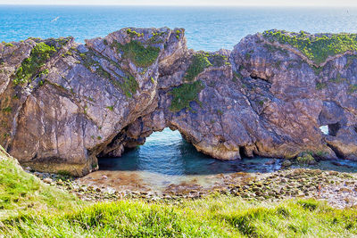 View of rocks on beach