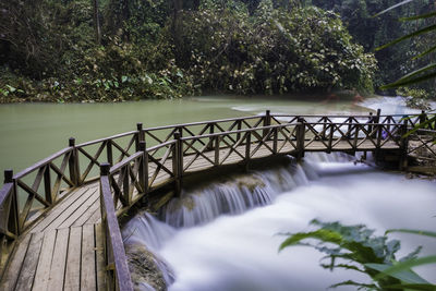 View of bridge over river