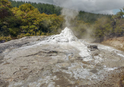 Scenic view of waterfall