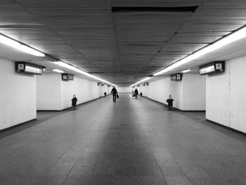 People walking in subway station