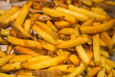 Full frame shot of chopped fries