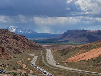 Panoramic view of landscape against sky