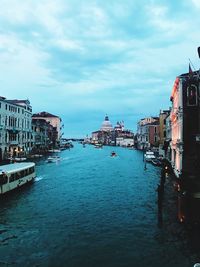 View of canal in old town