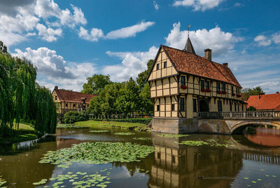 Reflection of building in lake