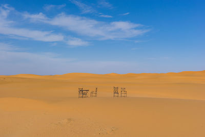 Scenic view of desert against sky