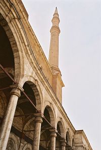 Low angle view of historical building against clear sky