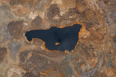 High angle view of rock