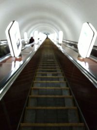 Interior of illuminated tunnel