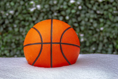 Close-up of basketball hoop