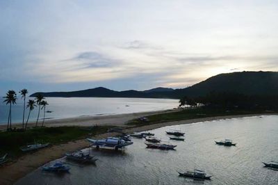 Boats in sea