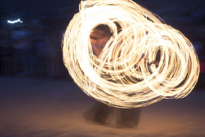 Wire wool at night