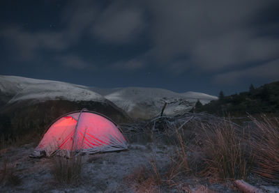 Tent in desert