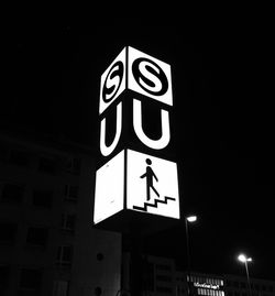 Low angle view of illuminated building